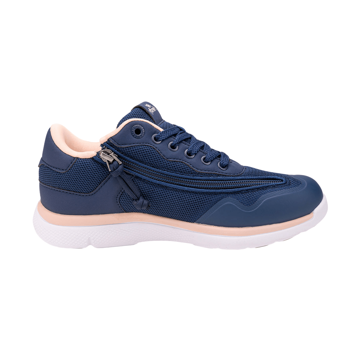 Bronx Navy and Peach Athletic Shoes Jogger Z in Camel Navy Pink Sneakers | Women main image 4